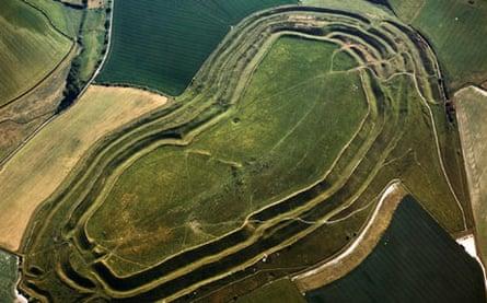 Aerial image of Maiden Castle