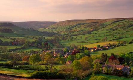 Rosedale Abbey village from Chimney bank