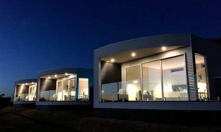 Each pod at The Nest has a private hot tub on the deck to lie back and look at the stars.