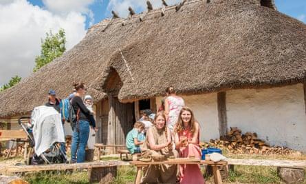 Butser Ancient Farm Saxon Hall family