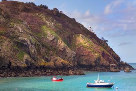 Sark coast and lighthouse.