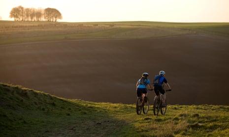 Mountain Bikers, The Ridgeway, Wiltshire